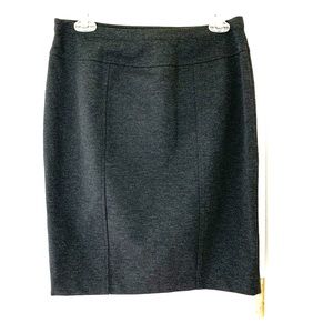 Charcoal grey stretch pencil skirt